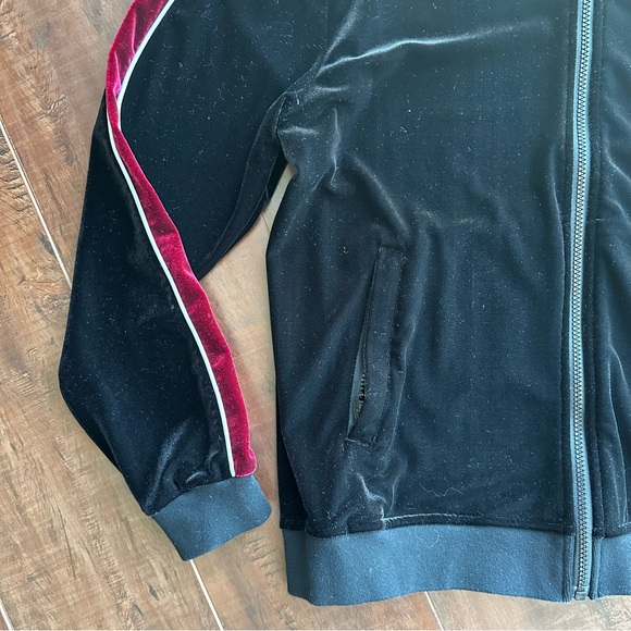 HEAVEN CAN WAIT Velour Track Jacket Sz SMALL - Picture 4 of 8